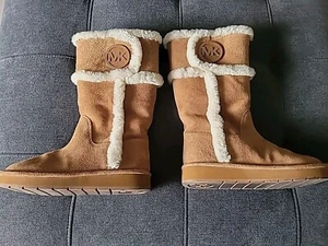 Michael Kors Winter hohe Stiefel Wildleder Lammfell Fell Kastanie Größe 6 - Bild 1 von 7