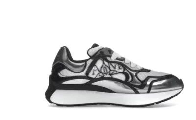Sello Alexander McQueen Sprint Runner negro blanco tono plata. Talla 41. Nuevo con caja Foto 1 de 4