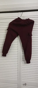 young boys sweat pants color burgundy size 8 with 4 pockets - Picture 1 of 5