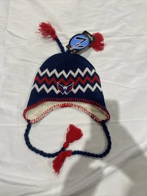 Washington Capitals ZEPHYR NHL HOCKEY TEAM TASSEL KNIT HAT/BEANIE/TOQUE/Kids - Image 1 of 2