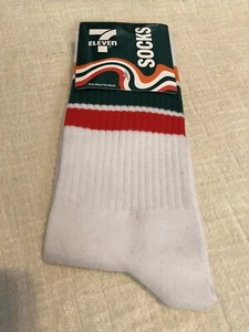 Par 3 Calcetines Retro Rayas 7-ELEVEN De Colección NOS - Imagen 1 de 4
