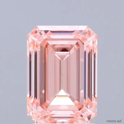 Lab Grown Emerald 2.11 Ct Fancy Vivid Pink VS2 IGI Certified CVD Diamond - Image 1 of 4