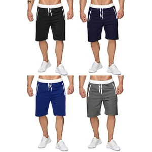 Pantalones Cortos Deportivos Atléticos Para Hombre con Bolsillos con Cremallera Algodón Informales Pantalones Cortos de Entrenamiento - Imagen 1 de 58