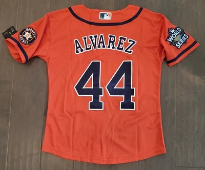 YOUTH Houston Astros  #44 Yordan Alvarez Stitched Orange 2022 WS Jersey - Image 1 of 4