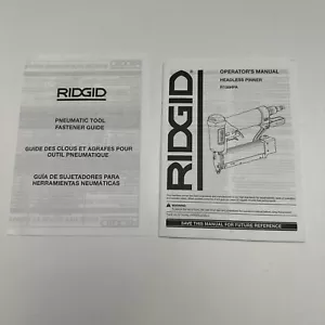 Ridgid R138HPA Headless Pinner *INSTRUCTION MANUAL ONLY* - Picture 1 of 3