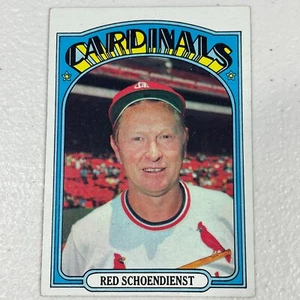 1972 Topps RED SCHOENDIENST #67 Card St. Louis Cardinals HOF - Picture 1 of 4