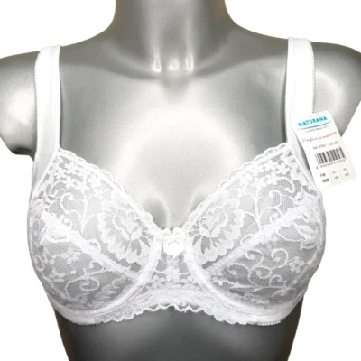 Naturana R.87551 Damen Spitze-BH mit Bügel Weiß Neu - Bild 1 von 4