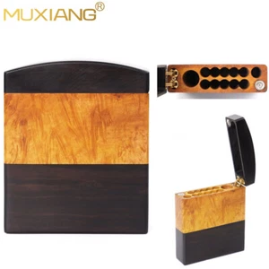 Estuche para cigarrillos de madera de ébano MUXIANG 10 varillas soporte para cigarrillos portátil para hombre - Imagen 1 de 9