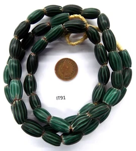 5 grandi perline Anguria Chevron Trade collezione African Howard IT91 BG 77 - Foto 1 di 1