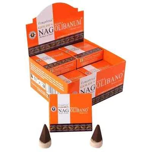 Vijayshree Golden Nag Olibanum Masala Räucherkegel Dhoop Kegel 12er Pack je 10 Zapfen - Bild 1 von 6