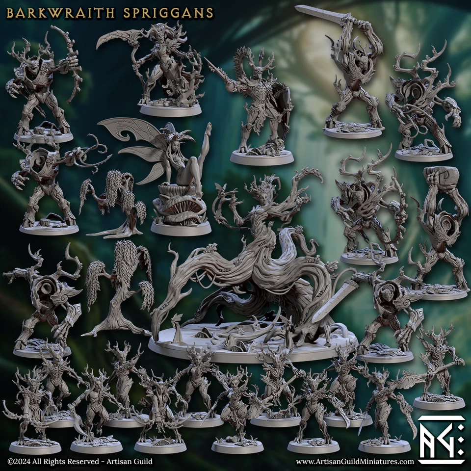 Artisan Guild Miniature D&D/wargames Barkwraith Spriggans resin 3d print - Imagen 1 de 1