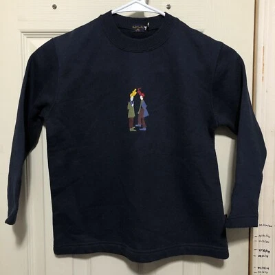 Suéter de malha novo com etiquetas Paul Smith júnior masculino gola redonda tamanho 5 6 cores azul - Imagem 1 de 4