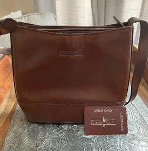 Gianni Conti Vintage Leather Crosbody/ Shoulder Bag Brown - Picture 1 of 11