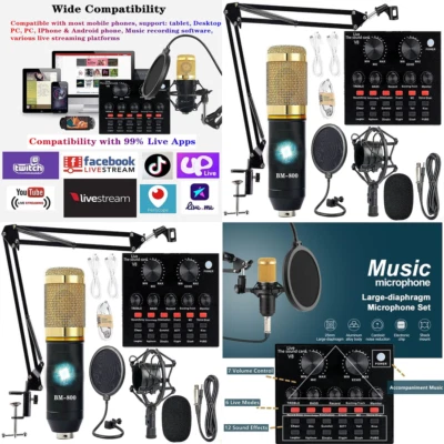Vlogger Youtube Tiktok Podcast Recording Studio Equipment Kit Live PROFESSIONAL - Image 1 of 4