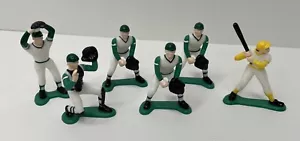 6 Vintage Wilton Baseball Player Cake Topper Decorations Catcher Batter Outfield - Picture 1 of 5
