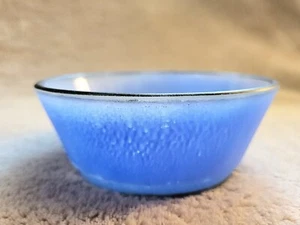 Rare Vintage FIRE KING ANCHOR HOCKING Blue 5" Bowl - Picture 1 of 8