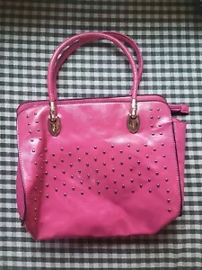 Borsa a mano Jay Francis rosa con borchie - Foto 1 di 15