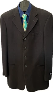 Giacca Uomo 100% Lana Crepe,4 Bottoni Taglia.42L Made In Italy Art.0527 - Foto 1 di 7