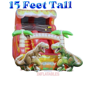 Huge 23ft Inflatable Water Slide w/ pool Dinosaur 💯% Commercial Grade w/Blower - Picture 1 of 2