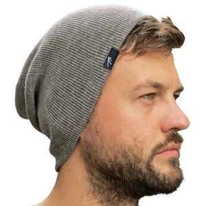 Slouch Beanie Hat Winter Cap for Men or Women (Many Colors) (Light Grey) - Picture 1 of 6