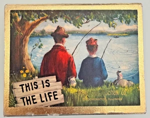 1960s Rowe Construction Co Bloomington IL Fishing Playing Cards 2 Decks - Picture 1 of 7