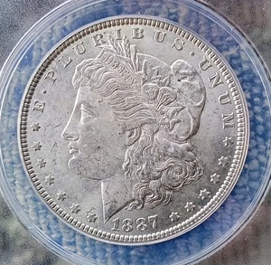 1887 P Morgan Silver Dollar ANACS Graded MS 63 Condition. - Picture 1 of 4
