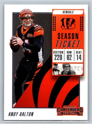 2018 Panini Contenders #78 Andy Dalton Cincinnati Bengals - Image 1 of 2