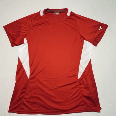 Camiseta de rendimiento Mizuno 3XL XXL roja y blanca para mujer Foto 1 de 4