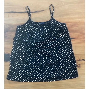 Gap Kids Black Polka Dot Ruffle Tank Top XXL Girls - Picture 1 of 4