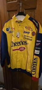 Vintage Chase Authentics NASCAR Cheerios Racing Jacket L yellow mint - Picture 1 of 6