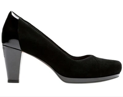 Zapatos de salón Clarks Artisan negros de gamuza y charol talla 8,5 Foto 1 de 4