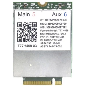 4G Module LT4211 T77H468 GOBI5000 LTE/EV-DO/HSPA+WWAN Card SPS:793116-0017048 - Afbeelding 1 van 6