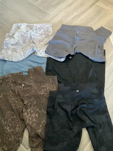Bundle Of 6 Reseller Lululemon Leggings Tights Crops Size Tags Are Missing - Picture 1 of 11