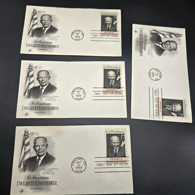 Dwight D. Eisenhower First Day Of Issue 6 Cent Memorial Covers From 1969 LI3022 - Image 1 of 4