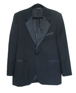 Lanvin Neiman Marcus Tuxedo Jacket 42R Men Black Wool Dinner Blazer Formal - Picture 1 of 7