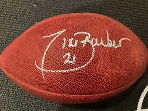 TIKI BARBER New York Giants signed Official Wilson NFL Game Football Steiner - Picture 1 of 4