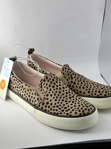 Cat & Jack Girl Sariah Slip-On Sneakers Animal Print Brown - Picture 1 of 3