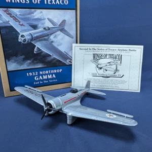 1932 Northrop Gamma Wings of Texaco Diecast Coin Bank - Picture 1 of 10