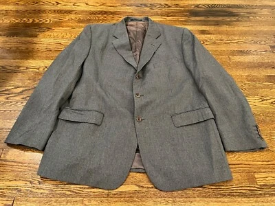 Lubiam 1911 Sport Coat Men 54 Gray Virgin Wool Double Vented Jacket - Image 1 of 4