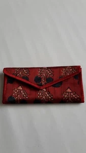 girls gift Indian handmade printed money card purse clutch wallet handbag silk - Picture 1 of 4
