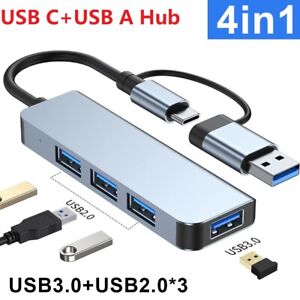 4 in1 4K Multiport Type C To USB-C Adapter USB 3.0 Cable Hub For Macbook Pro/Air