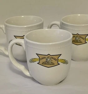 3 Discontinued Licensed John Deere Moline ILL Coffee Mug Cup Gibson Wheat Logo - Picture 1 of 7