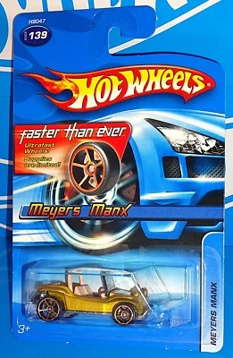 风火轮 2005 Mainline Faster Than Ever Meyers Manx Mtflk 金色 带 FTE — 第 1/2 张图片