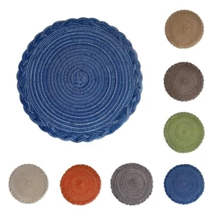 4 Stück Rüschen Rand Tischset Tasse Pad Untersetzer Kreis Leinen Tischsets DN24071 - Bild 1 von 10