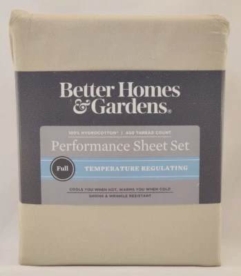 Better Homes & Gardens Temp Control Full Sheet Set Beige 400TC - Image 1 of 4