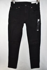 New American Eagle Patched Slim AirFlex + Distressed Black Jeans Mens Size 29x34 - Picture 1 of 11