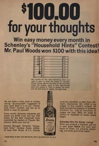 Schenleys Werbung 1966 Destillerien Vintage Print Whiskey selten gesehen Mcm - Bild 1 von 5