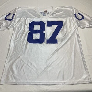 NFL Players Indianapolis Colts Reggie Wayne #87 White Jersey Mens Large - Picture 1 of 8