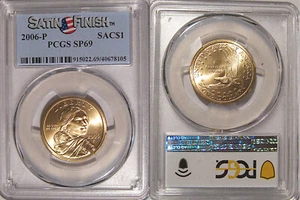 2006 P Sacagawea Dollar $1 PCGS SP69 Satin Finish - Picture 1 of 2