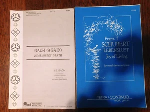 LEBENSLUST DE SCHUBERT & COME SWEET DEATH DE BACH, PARTITURA PARA PIANO, CORO - Imagen 1 de 3